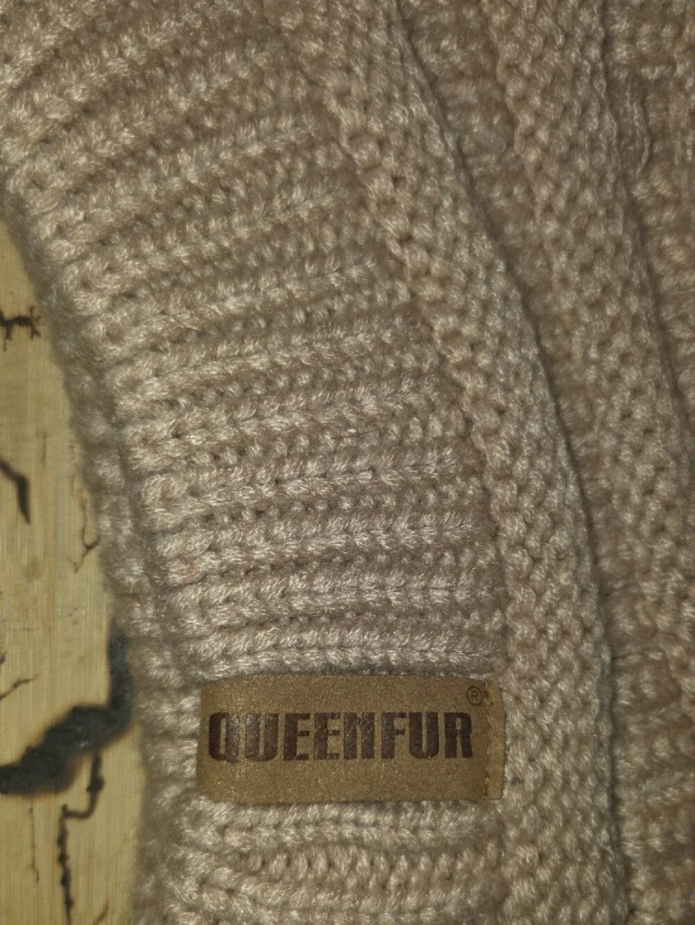 QUEENFUR Knit Beanie Duo - Blush Tan & Charcoal